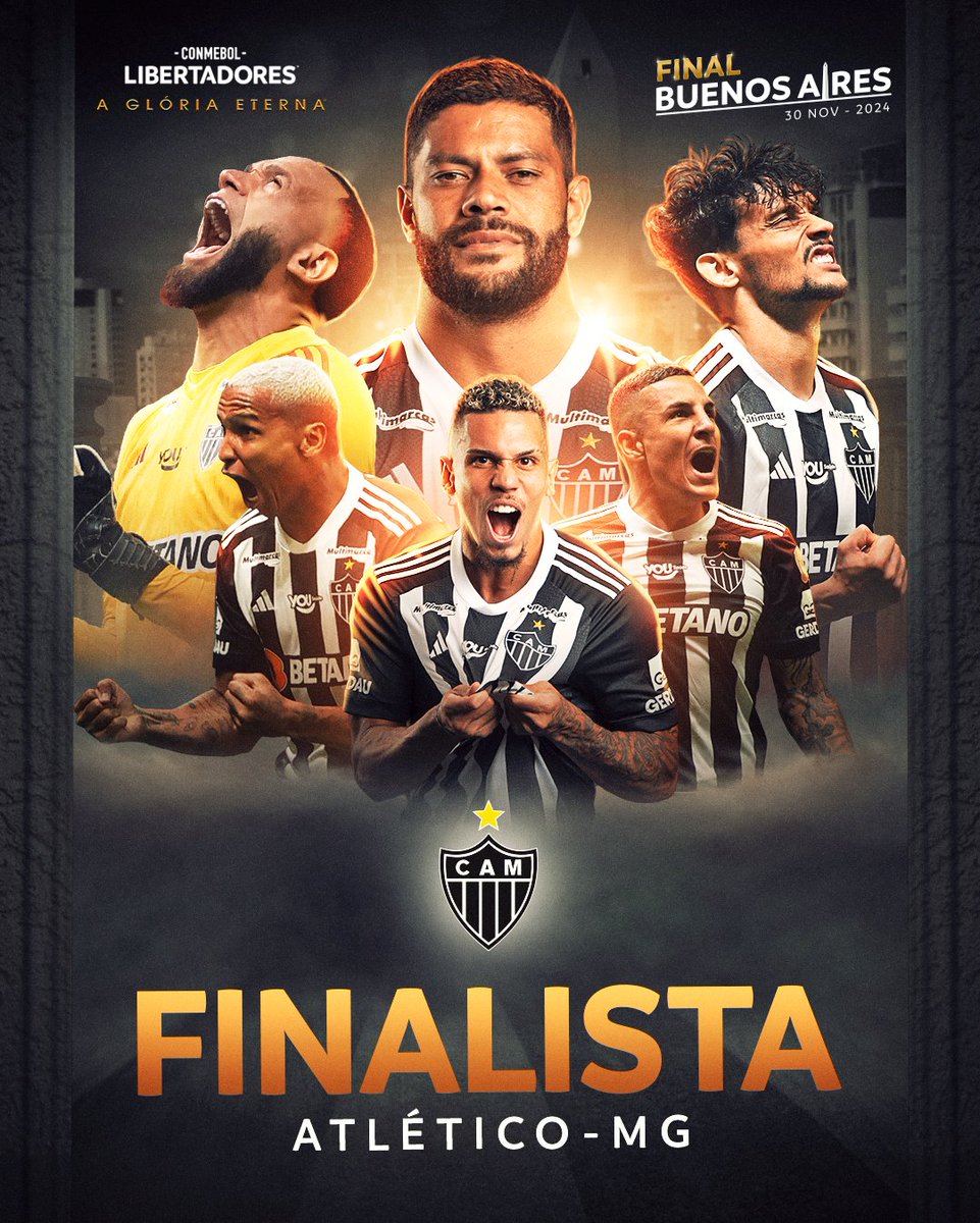 LibertadoresBR's tweet photo. 🇧🇷🐓 Clube @Atletico Mineiro, o primeiro finalista da CONMEBOL #Libertadores 2024!

🏆 Vai à segunda Final de sua história, em busca de uma nova #GloriaEterna! https://t.co/ixHlGhA692
