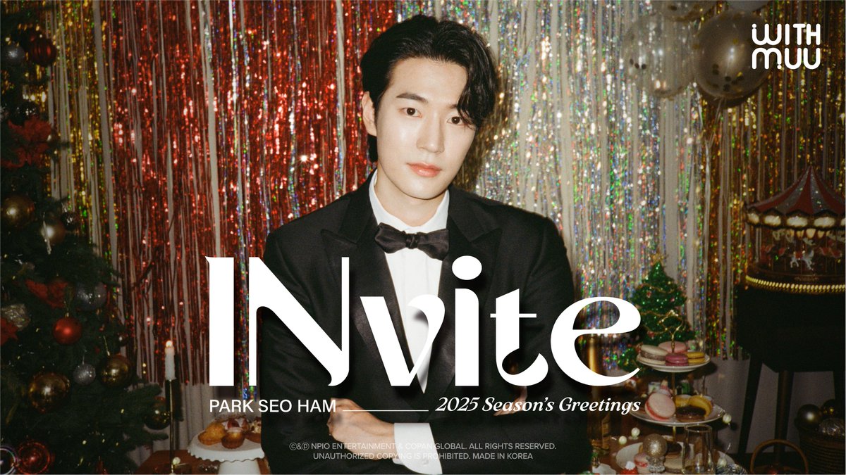 [🎥] 박서함 2025 Season’s Greetings : Invite TEASER

💌 초대장이 도착했어요
박서함과 함께하는 2025 시즌 그리팅 : INvite ✨

박서함의 2025년의 초대를 미리 만나보세요

🎬youtu.be/GJOHZHcNanU

#박서함 #parkseoham
#INvite