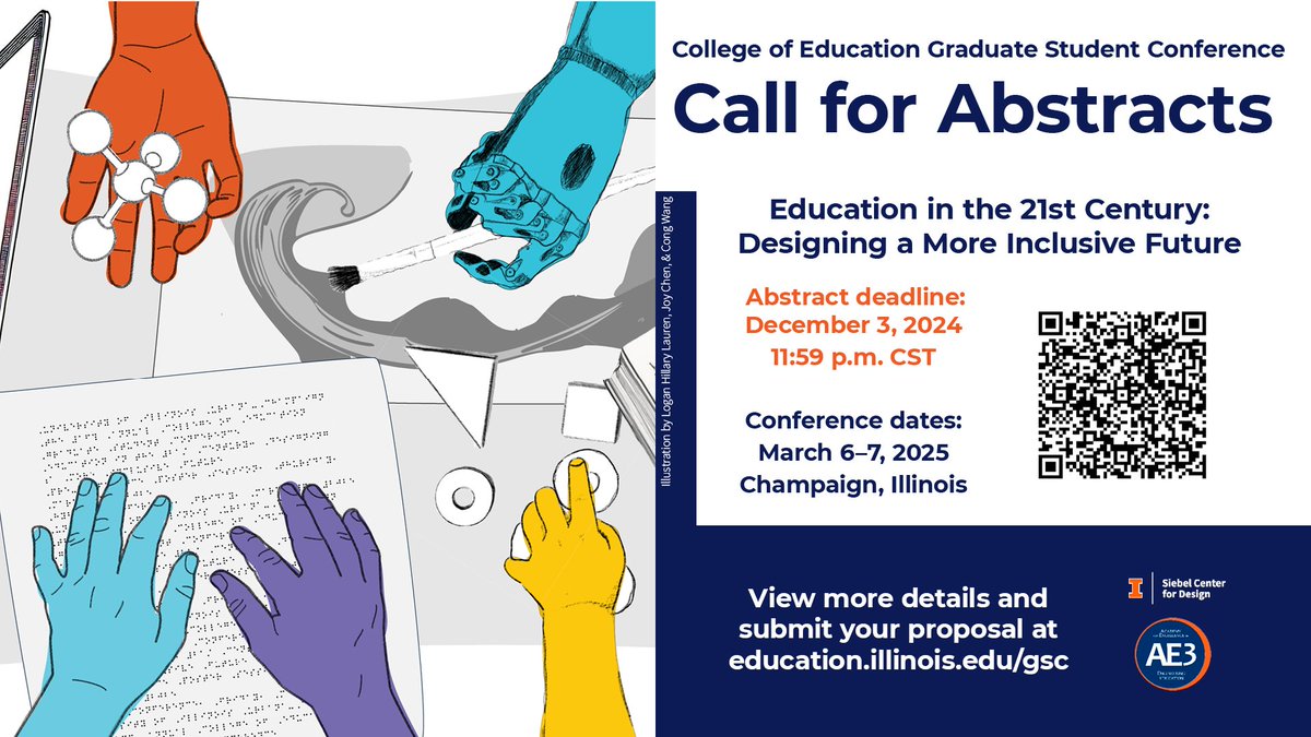GSC_CollegeOfEd's tweet photo. UIUC is honored to host the 16th Annual College of Education Graduate Student Conference, themed "Education in the 21st Century: Designing a More Inclusive Future,”on March 6th and 7th in Champaign, Illinois. https://t.co/GxFSiNyblN