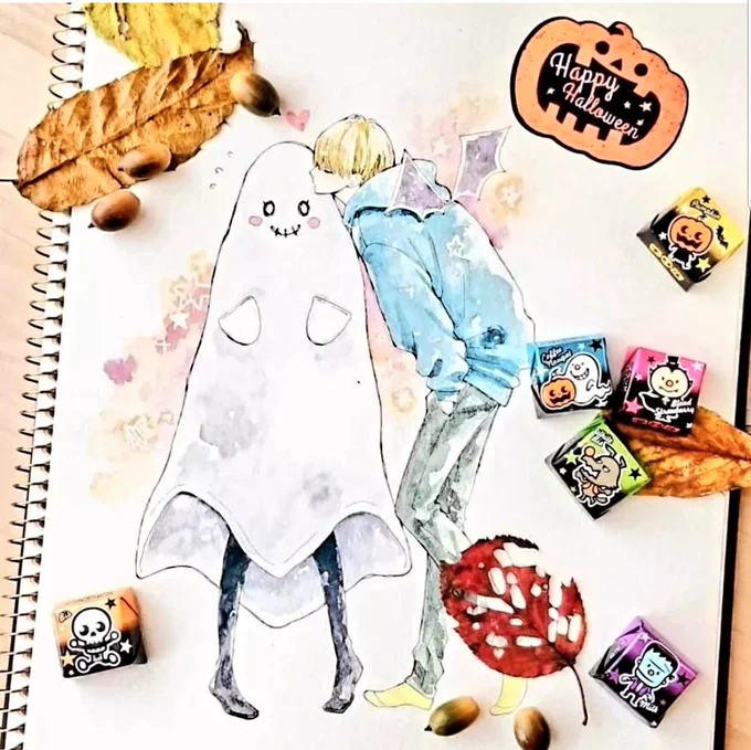 ここ数年の絵の詰め合わせです#アナログイラスト #ハロウィンイラスト 
