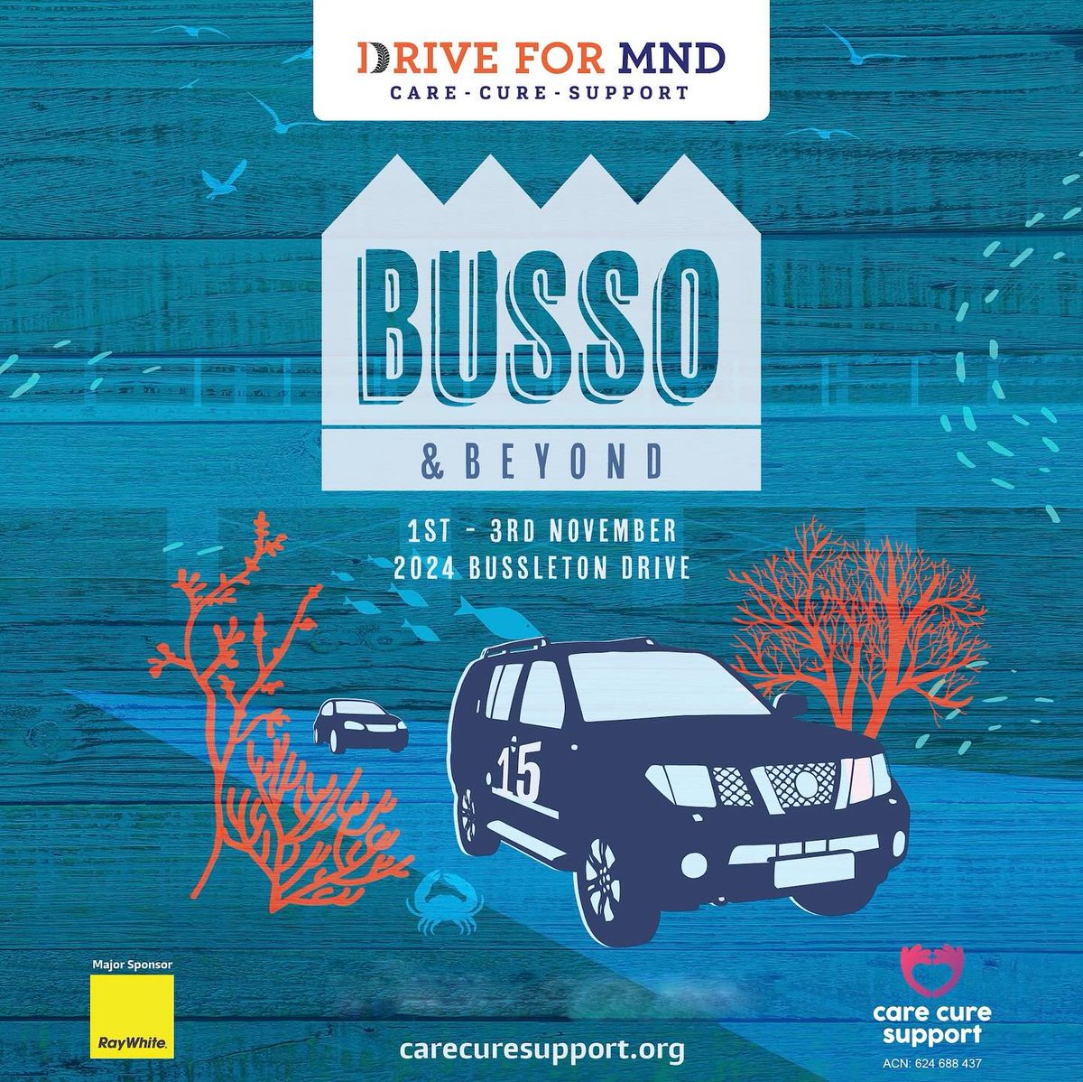 GoFundraise's tweet image. 🚗Drive for MND is back for its 12th year! From November 1-3, Busso & Beyond participants will journey from Perth to Busselton and beyond, making stops, meeting local communities, and spreading awareness of Motor Neurone Disease (MND) along the way.
driveformnd.gofundraise.com.au/cms/home