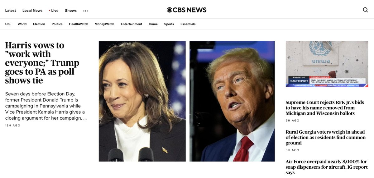 🚨BREAKING NEWS🚨 <a href="/CBSNews/">CBS News</a> /<a href="/CBS/">CBS</a>  Haven't posted a single article on The President of the United States <a href="/POTUS/">President Donald J. Trump</a> calling half of the country "garbage".  Makes you think, do they feel the same way?