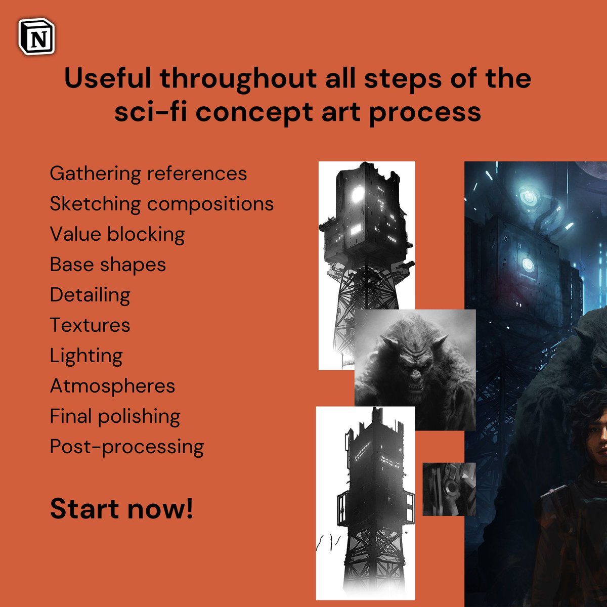 Curious about sci-fi art prompting? Want to speed up your concept art process?

This toolkit is your all-in-one accelerator, streamlining every stage from rough sketches to final polish. 

theoryandproduct.com/b/mpl-lite-sci…