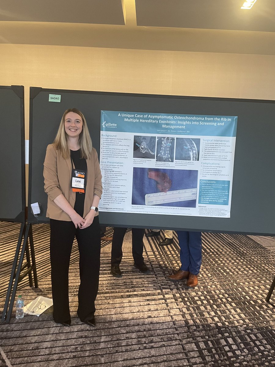 Thanks <a href="/StudentAOAO/">National SAOAO</a> for choosing my poster to show at the conference! Thank you <a href="/GilletteChildrn/">Gillette Children's</a> for the support and resources! This research year is all about learning new skills and improving on others like public speaking!