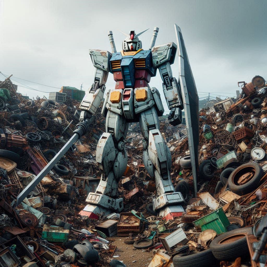 GundamNorthrop's tweet photo. Among the #FloatingGarbage. https://t.co/arE5RsXBvn