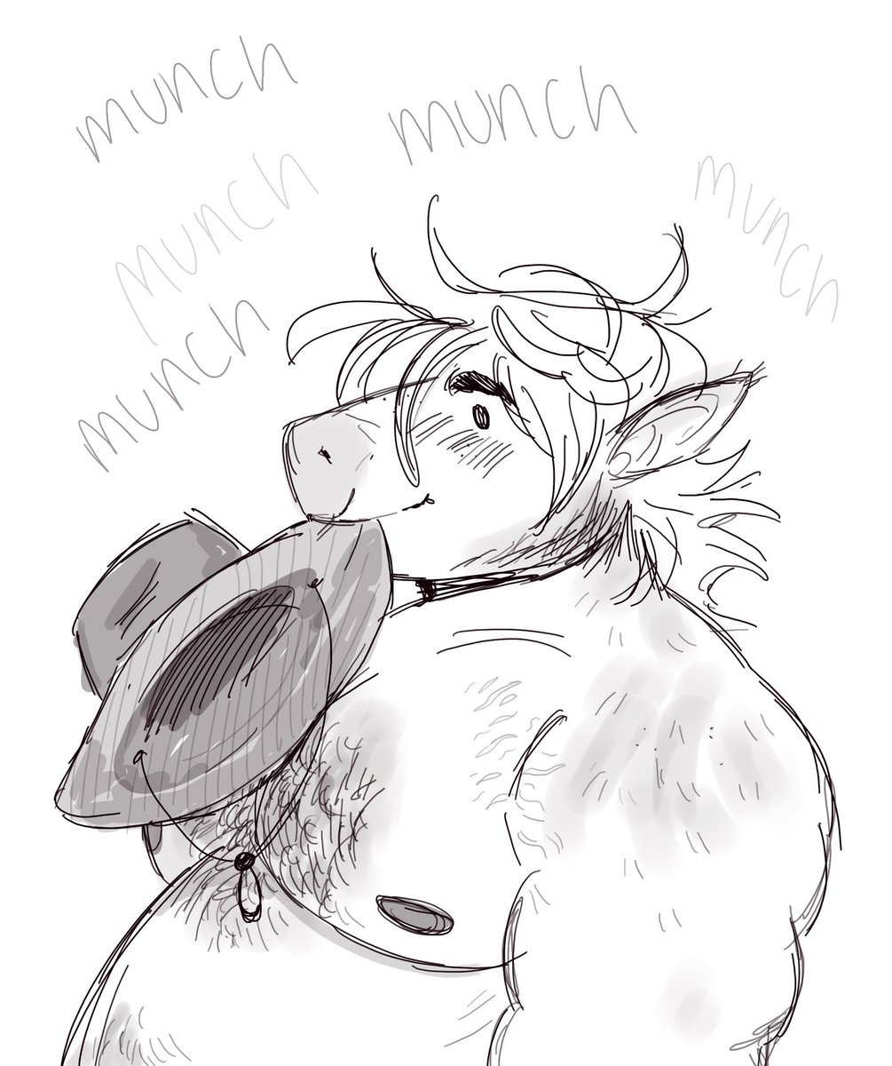 Evan in his stupid cowboy hat 
With a bonus doodle 
~
~
#ytmtcomic #werecow #TFTuesday
