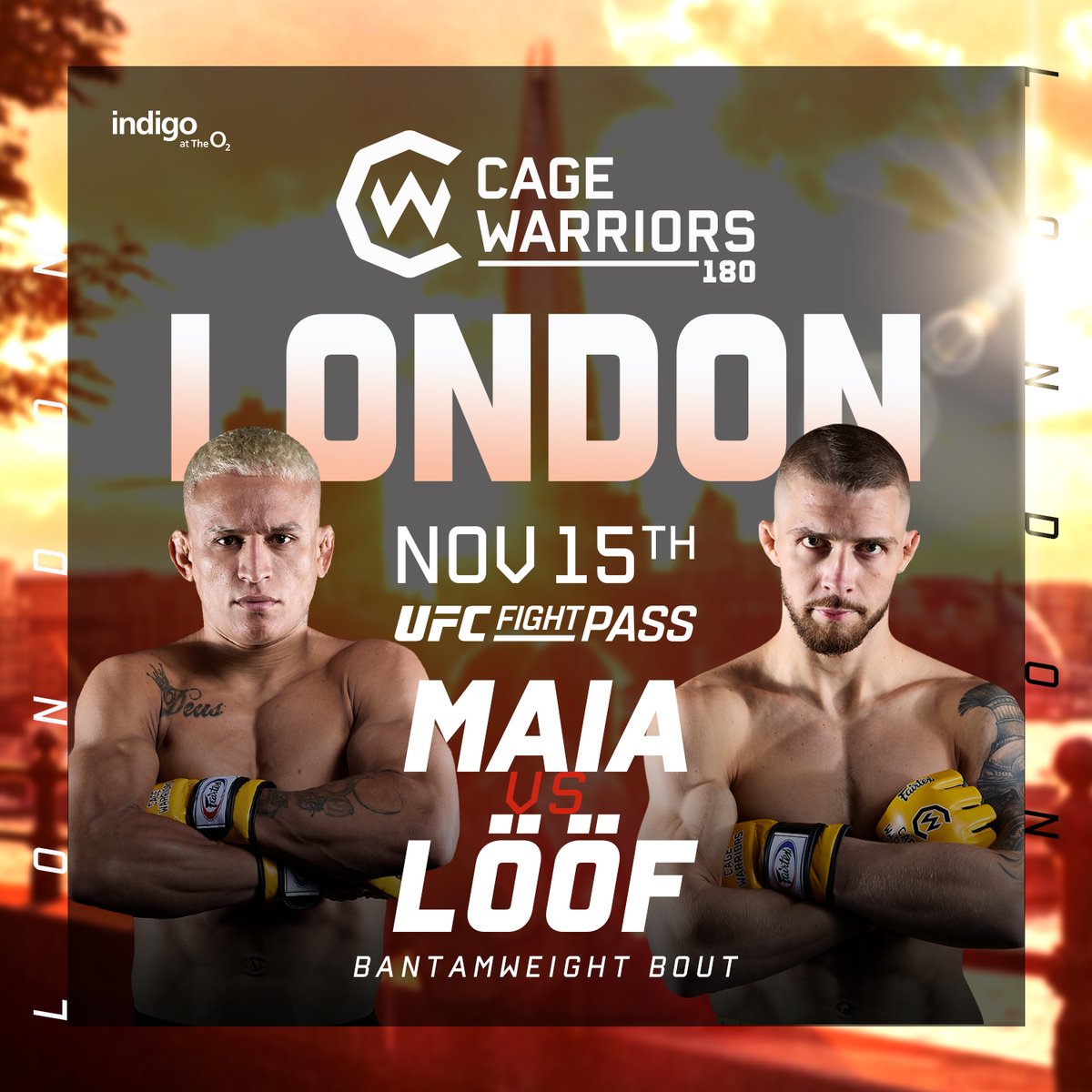 CageWarriors's tweet photo. Fight of the Night Written All Over This 🍿🔥

Former #Prizefighter contenders Weslley Maia and Alexander Loof are ready to collide at #CW180 London!

📖 Fight focus preview: https://t.co/TpQXjzQMwR https://t.co/Kh8FMxmNT6