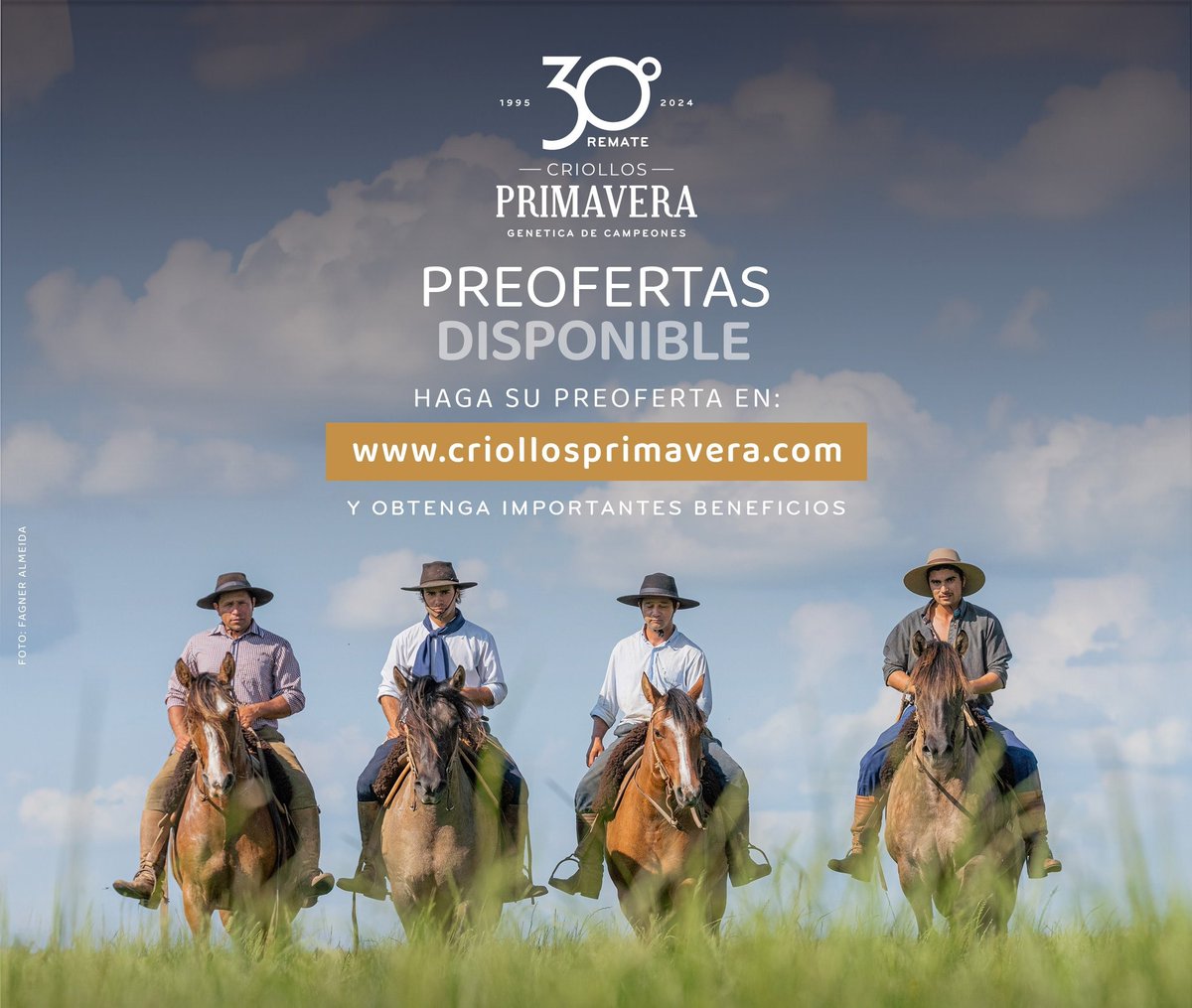 ¡Están Habilitadas las Pre Ofertas! 
Catálogo, fotos, videos y toda la info que necesitan en Criollosprimavera.com

#CriollosPrimavera #Criollos #CriollosUruguay #CaballosCriollos #Caballos #remate #Auction #dutrahnos