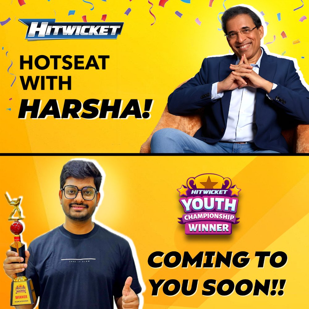 Hitwicket (@hitwicketgame) on Twitter photo Sounds too good to be true?! We made it happen anyway! Get a shot at being interviewed by THE Mr. <a href="/bhogleharsha/">Harsha Bhogle</a> - but first, you must win the Hitwicket Youth Championship.
Catch the full interview that's soon to be out on our channel where Harsha talks to our 4-time Youth Sounds too good to be true?! We made it happen anyway! Get a shot at being interviewed by THE Mr. <a href="/bhogleharsha/">Harsha Bhogle</a> - but first, you must win the Hitwicket Youth Championship.
Catch the full interview that's soon to be out on our channel where Harsha talks to our 4-time Youth