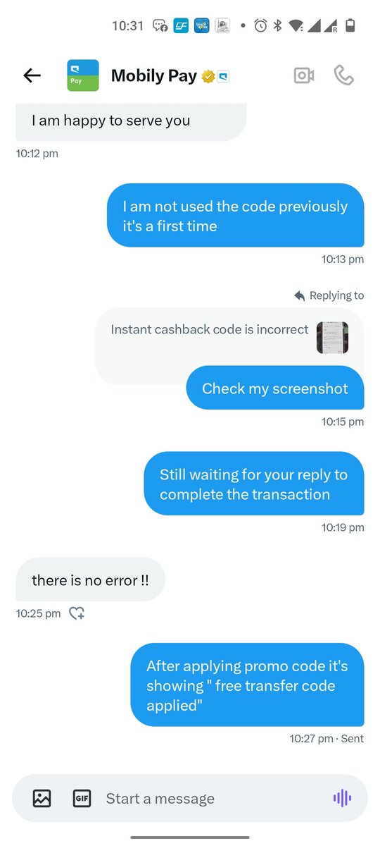 mesumabbas's tweet photo. Today I will show you how this #MobilyPay is a fake offer making fools to the customer and after asking given customer care no reply on invalid Promotion code.
#SAMA_GOV
#SAMAcares
#BankAlbilad 
#SuadiArabia https://t.co/ndbnx5LGT9
