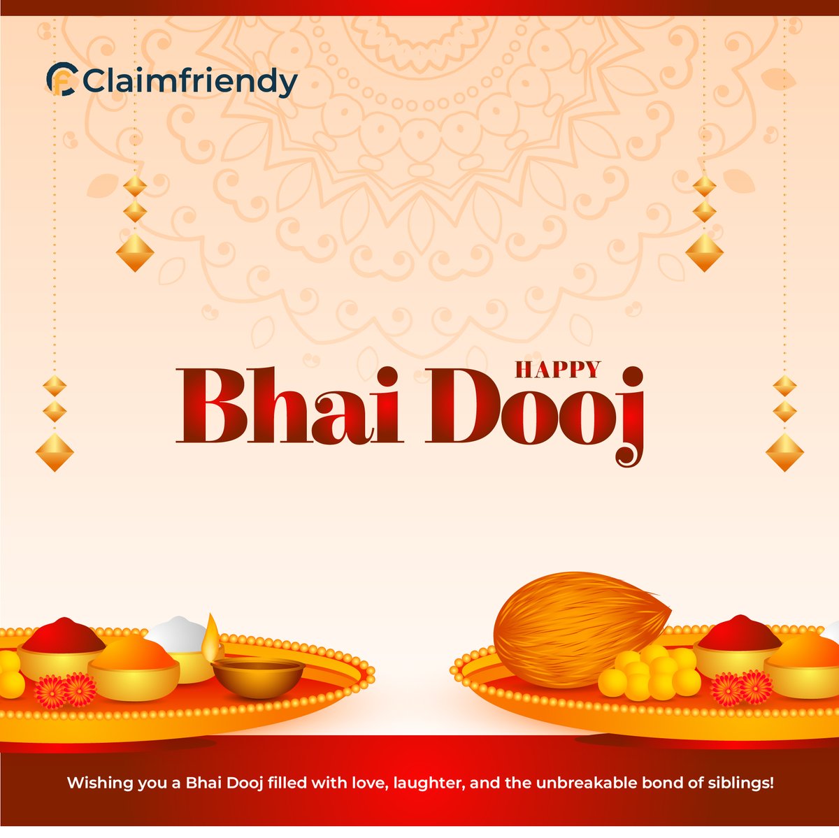 ClaimFriendy's tweet photo. #BhaiDooj

Celebrating the special bond of siblings this Bhai Dooj! May your day be filled with love, laughter, and endless memories. Happy Bhai Dooj!

#SiblingLove #FestiveBonds #FamilyFirst #ClaimfriendyCares #LoveAndLaughter #CelebratingTogether https://t.co/syoc3dG1Fj