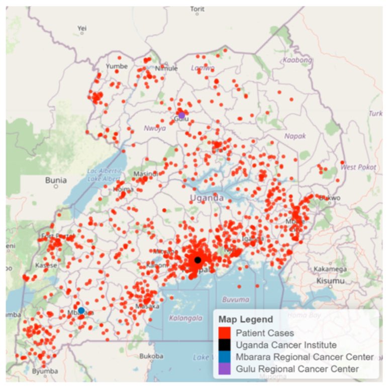 Beewol (@beewol) on Twitter photo <a href="/UgandaCancerIns/">Uganda Cancer Institute</a> The spatial distribution of breast cancer cases across Uganda revealed significant regional variations, with certain areas exhibiting higher concentrations of cases than others.
This map shows the Geospatial Distribution of Breast Cancer Cases in Uganda (2009-2023) <a href="/UgandaCancerIns/">Uganda Cancer Institute</a> The spatial distribution of breast cancer cases across Uganda revealed significant regional variations, with certain areas exhibiting higher concentrations of cases than others.
This map shows the Geospatial Distribution of Breast Cancer Cases in Uganda (2009-2023)