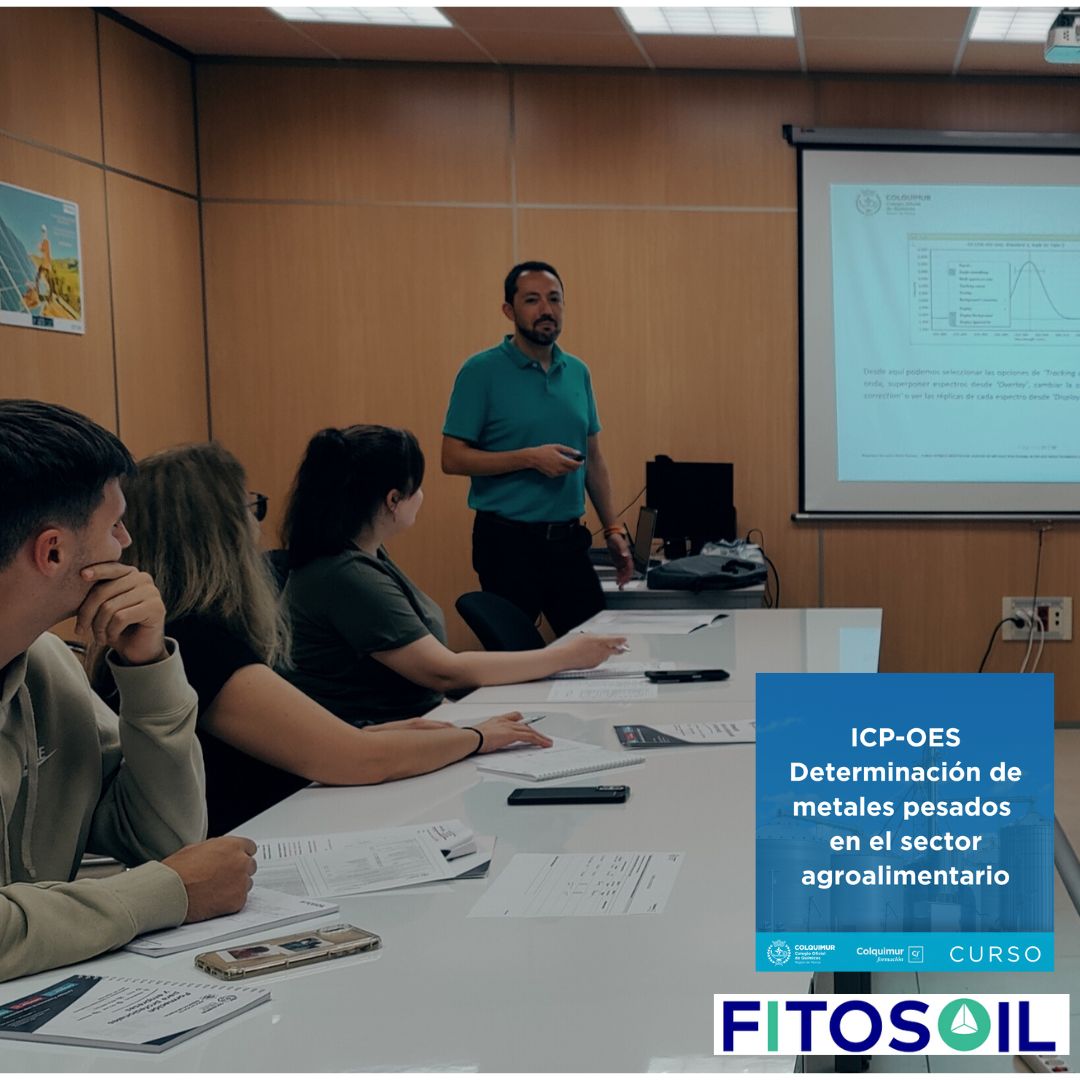 COLQUIMUR's tweet image. La semana pasada se impartió el curso de  &quot;ICP-OES DETERMINACIÓN DE METALES PESADOS EN EL SECTOR AGROALIMENTARIO&quot; de forma presencial en #Fitosoil con 🙍‍♂️Bernardo Marín

#colquimurformación #colquimur #icp #icpoes #determinaciondemetalespesados #SectorQuímico
