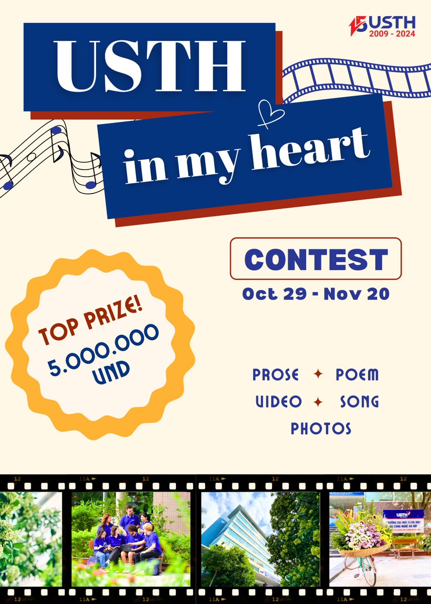 [#USTHcontest] "𝐔𝐒𝐓𝐇 𝐢𝐧 𝐦𝐲 𝐡𝐞𝐚𝐫𝐭" 𝐜𝐨𝐧𝐭𝐞𝐬𝐭📷 within the framework of activities leading up to the 15th Anniversary of the Establishment of University of Science and Technology of Hanoi (December 9, 2009 – December 9, 2024)
usth.edu.vn/en/usth-in-my-…