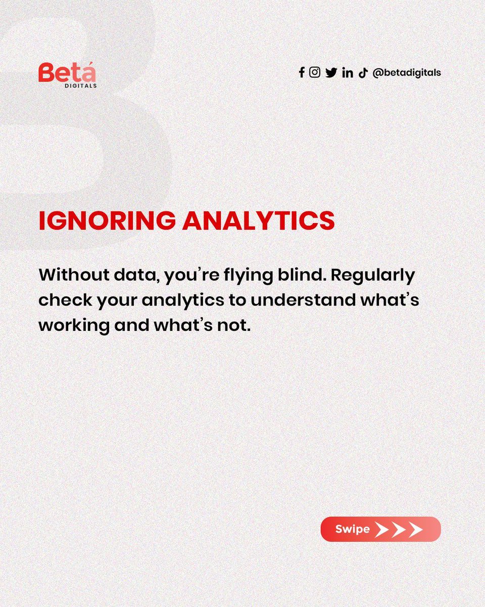 BetaDigitals's tweet photo. Stop making these social media marketing mistakes!
These mistakes are holding your brand back, but you don’t have to fix them alone. Send us a Dm, and let beta digitals take your social media marketing to the next level! 📊

#betadigitals
#strategicsocialmediamanagement
#abuja https://t.co/Q7bELg8wgq