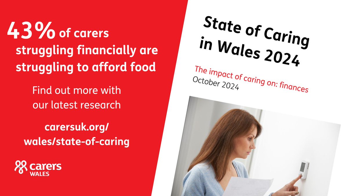 New research from Carers Wales reveals that unpaid carers in Wales are under huge financial pressure and are forced to cut back on essentials, such as heating and food.

Read the full report here: buff.ly/48pq3IE