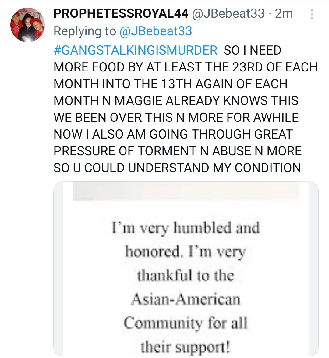PROPHETESS44's tweet photo. ##GANGSTALKINGISMURDER https://t.co/wIZByxHyix