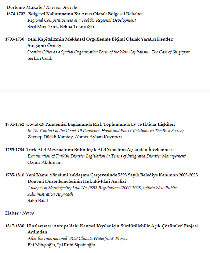 📢İdealKent Dergisi’nin 45. sayısı yayımlandı!
 
📌“Kentin Formları” başlıklı 45. sayıda; farklı konularda kaleme alınmış 22 makale bulacaksınız. Bu sayıda belirli bir konu bütünlüğü yok fakat makaleleri okurken; müzelerden arazi kullanımına, mübadele sürecinden yaratıcı