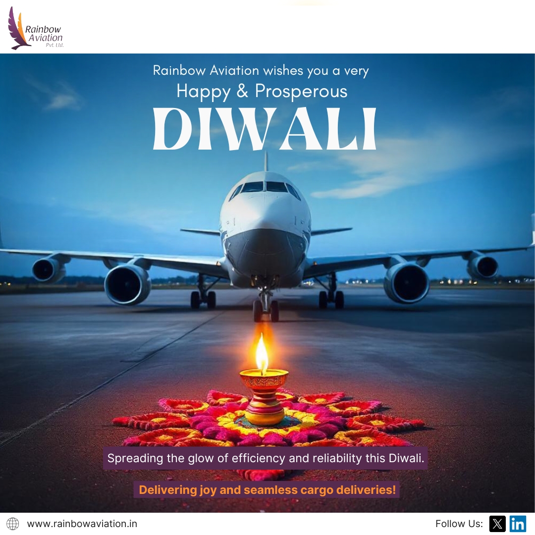 Spreading the glow of efficiency and reliability this Diwali.

Delivering joy and seamless cargo deliveries!

Rainbow Aviation wishes you a very Happy &amp; Prosperous Diwali.

#HappyDiwali