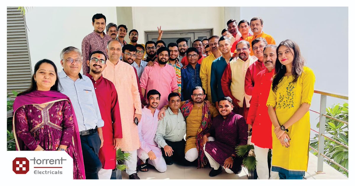 TorrentElectric's tweet photo. Lighting up our workplace with the spirit of Diwali! Here's to bright smiles, festive vibes, and a team that feels like family. Wishing everyone a joyful and prosperous Diwali! 

#DiwaliAtWork #FestiveFeels #TeamDiwali https://t.co/1Q2jDdT2T4