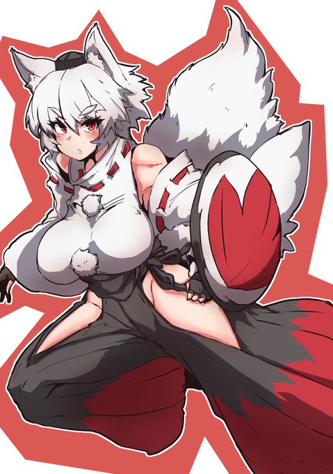 今日の日課は自由お絵描きの日なので東方の犬走椛です 