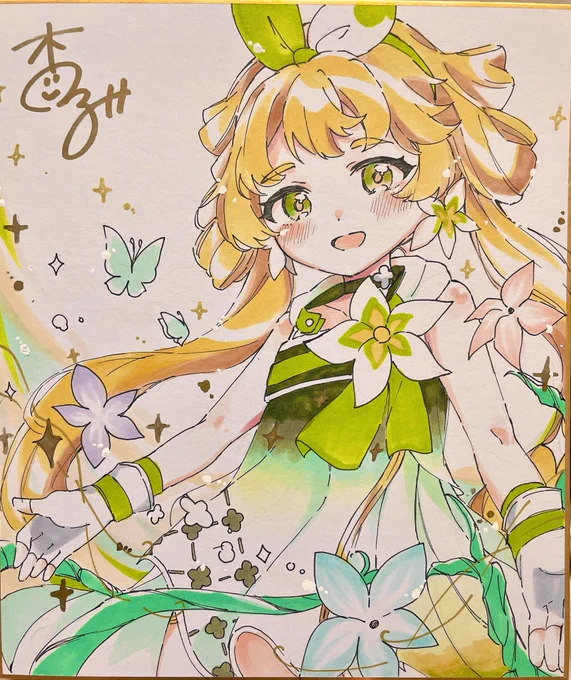 描いた色紙たち ⋆*✧* アンコ/今汐/ヴェリーナ✧*。オーダーありがとうございましたෆ 