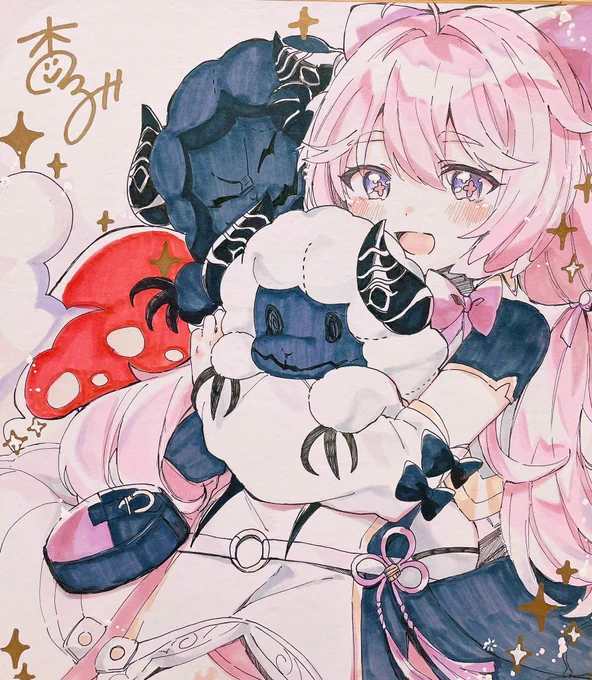 描いた色紙たち ⋆*✧* アンコ/今汐/ヴェリーナ✧*。オーダーありがとうございましたෆ 