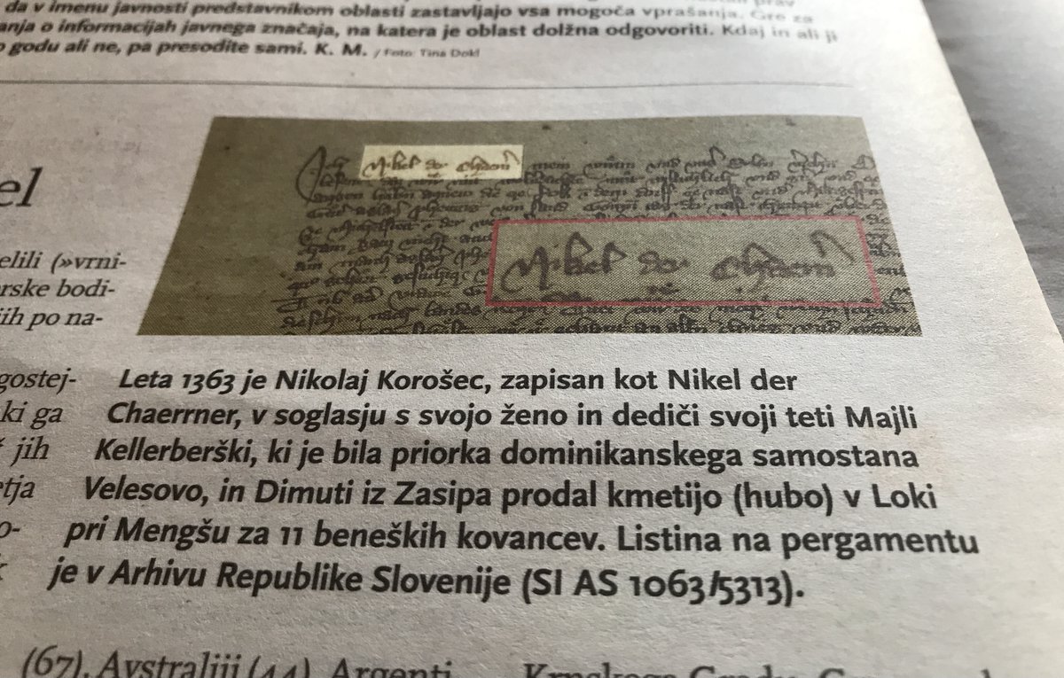 TinoMamic's tweet photo. Priimek Rode ima podoben izvor kot Rodica, bodisi ko gre za del Domžal bodisi za istrski priimek (na fotografiji vinska klet Rodica).
V današnji številki Gorenjskega glasa pa je opisan izvor in pomen priimka Korošec. https://t.co/ZuoyAtLWic