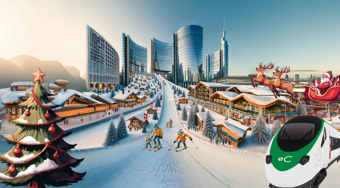 Swiss Winter Village: A Milano in Piazza Gae Aulenti un assaggio dell'Inverno Svizzero per tutta la famiglia. <a href="/GianniFava/">Gianni Fava</a> #lombardia #30Ottobre dlvr.it/TFsvBh