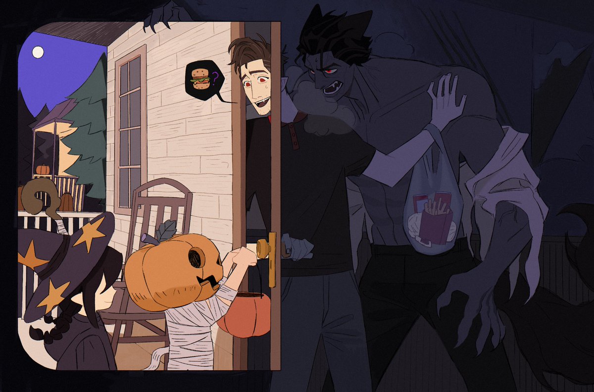 #spiderdads
Modern au: 
Werewolf miguel ✕ Vampire Peterb