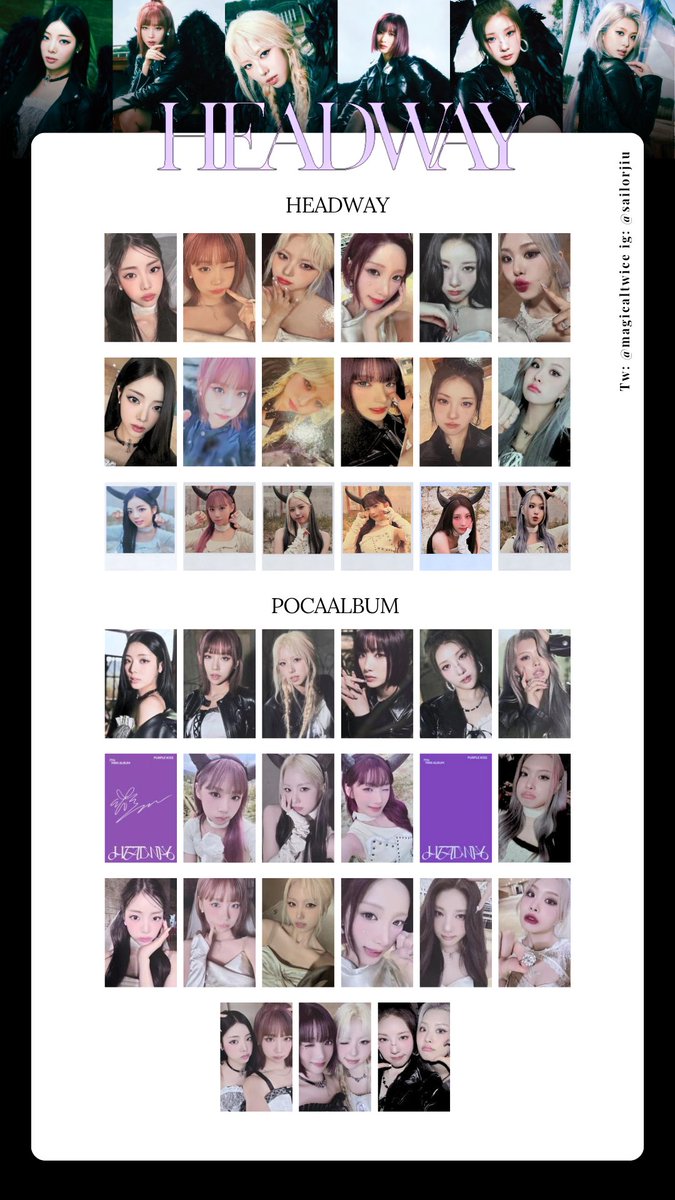 PURPLE KISS 퍼플키스 HEADWAY album photocard template If you have