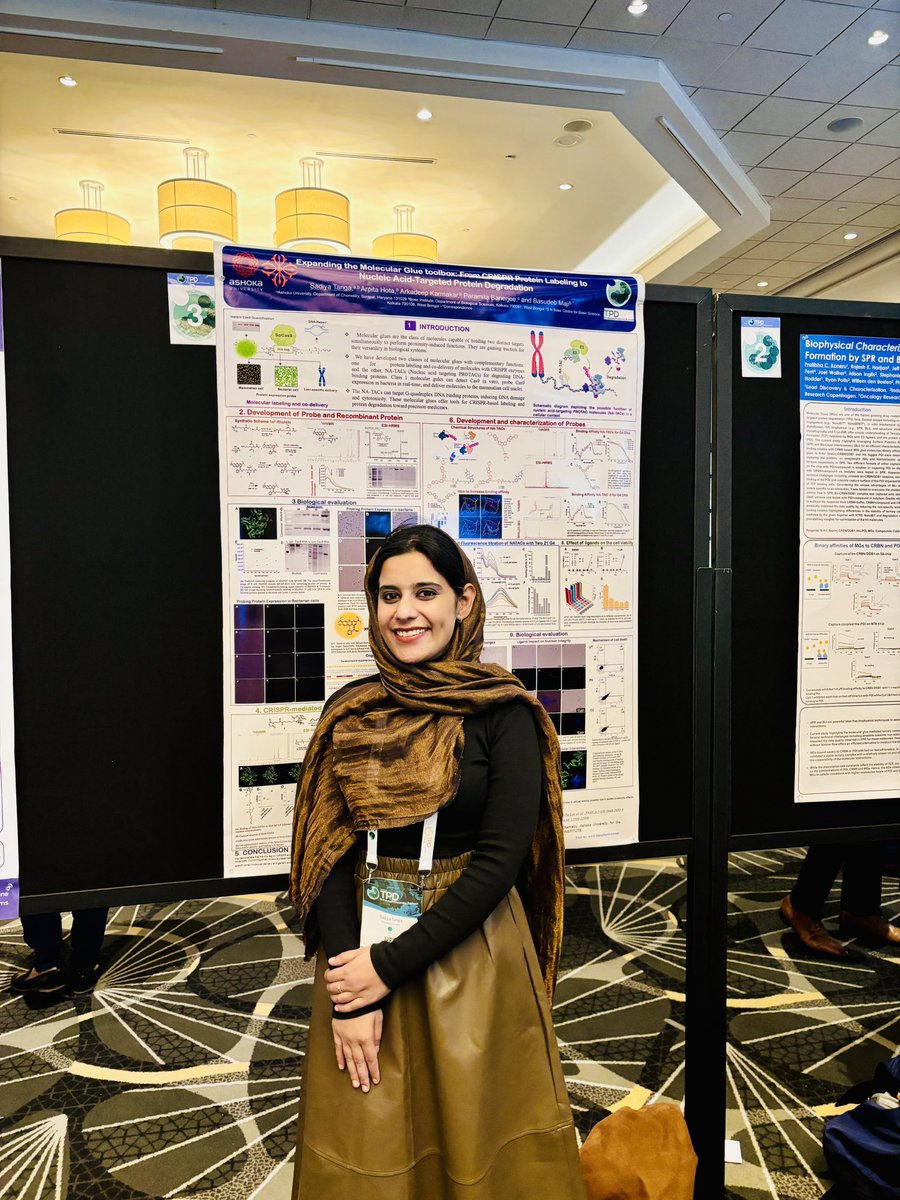 SadiyaTanga's tweet image. Grateful for the opportunity to present my poster at the 7th TPD &amp;amp; IP It was a rewarding experience to share my work TPD and engage with the leading scientists in the field. Thank you Women in TPD for all the support.

#TPD #PROTAC #bifunctionalmolecules #7thTPD #womeninTPD