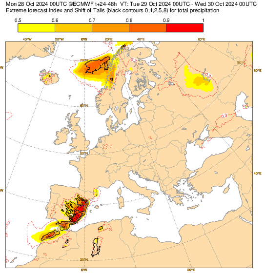 No me gusta colgarme medallas pero que cuentas de simples aficionados como yo, veamos estas situaciones 48h antes, da para pensar que algo no se ha hecho bien en #Valencia.
Me cito en mi tuit de hace 2 días y añado + mapas que publiqué estos días pasados.
Los modelos han acertado