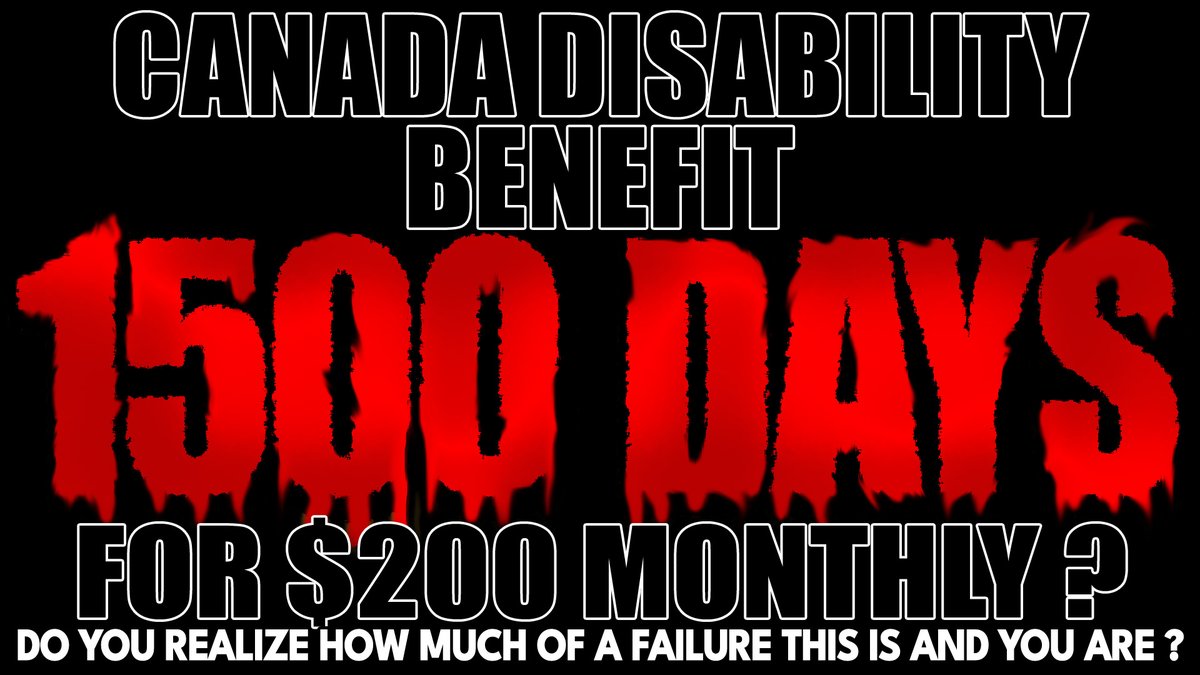 Dear Justin Trudeau (<a href="/JustinTrudeau/">Justin Trudeau</a>),
It has been 1500 full days since you promised the #CanadaDisabilityBenefit to #Disabled #Canadians in poverty.

$200 Monthly via DTC breaks your promise to,
harms &amp; devalues Disabled Canadians <a href="/cafreeland/">Chrystia Freeland</a> <a href="/titocurtis/">Christopher Curtis</a> <a href="/CBCNews/">CBC News</a> <a href="/R_Boissonnault/">Randy Boissonnault 🏳️‍🌈</a>.