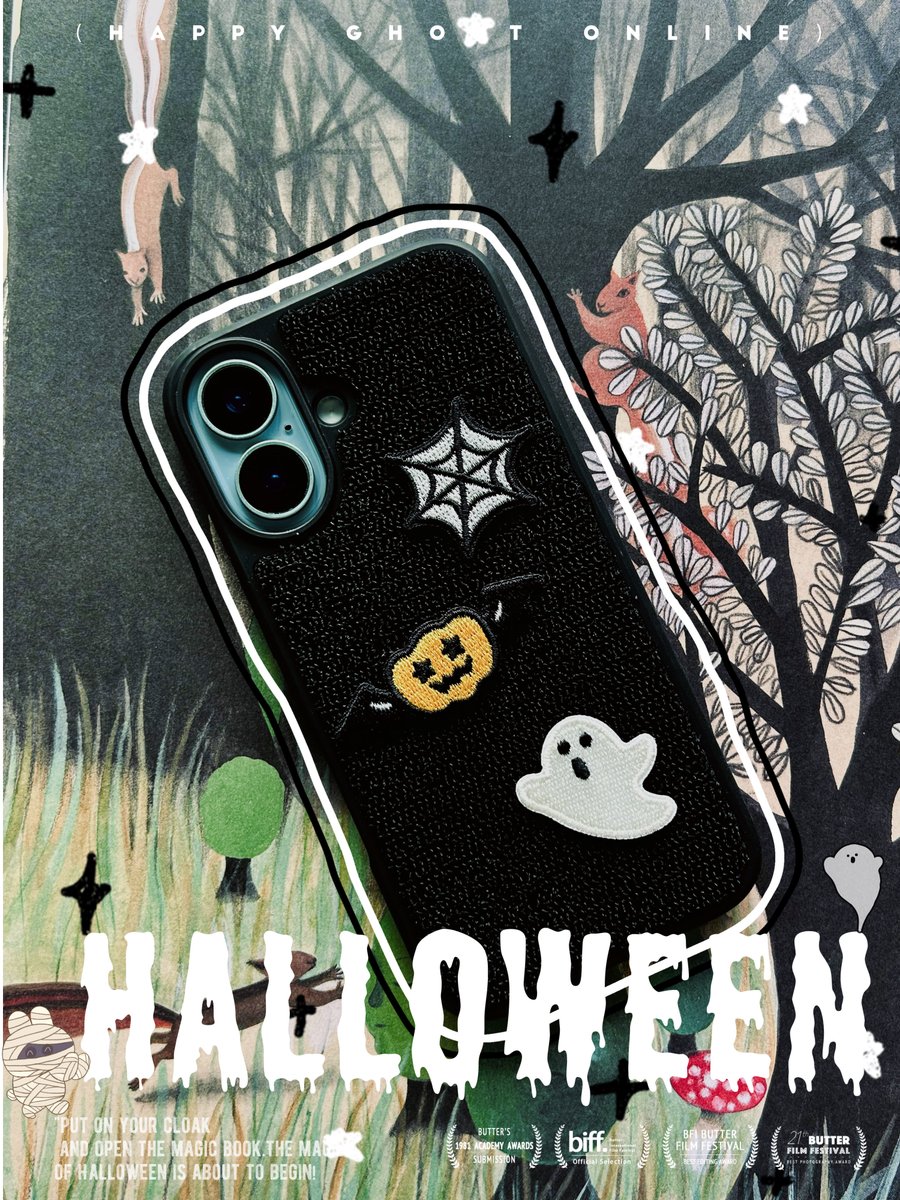 bungu_holic's tweet photo. 🧡🖤🧡ハロウィンパーティーの準備はOK？ 
スマホケースもハロウィン気分にしましょうね👻
🎃🕷🕸️️🧙‍♀️🧹

#iPhone16ProMax #iphoneケース #携帯カバー #アイフォーンケース #レザーケース #スマホアクセサリリー #Halloweendecorations #spookyseason
#inspirations #ideas #cute https://t.co/nW4K3sqgwP