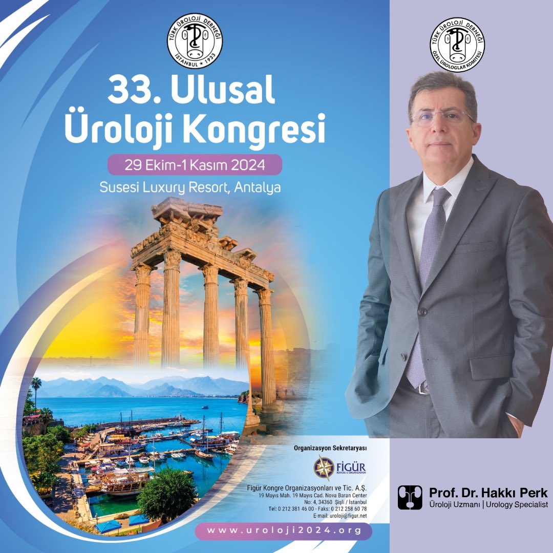 hakkiperk's tweet photo. ULUSLARARASI KATILIMLI ULUSAL ÜROLOJİ KONGRESİ, 29 Ekim1 Kasım 2024, Susesi Hotel, ANTALYA 

#türkürolojiderneği #üroloji #kongre #hakkıperk #ankaraüroloji https://t.co/f0JvvNioFG