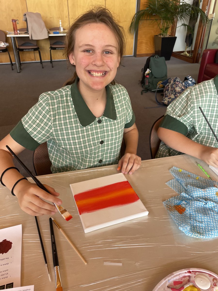 MHOCSTEM's tweet photo. UNE Far Out Science. Mixing ochre and creating artworks. https://t.co/7SwjP6WcYe