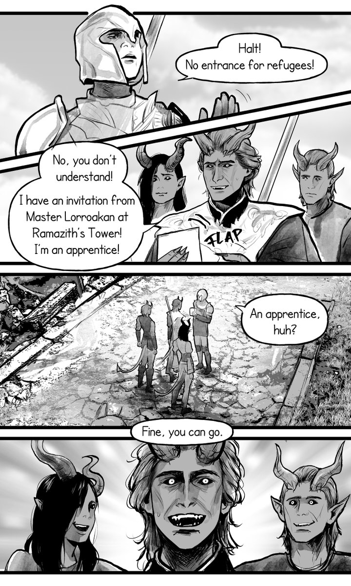 WellenKatze's tweet photo. 1/2 Tieflings Family - bg3 comic Rolan, Cal, Lia https://t.co/4VngxBbZk9