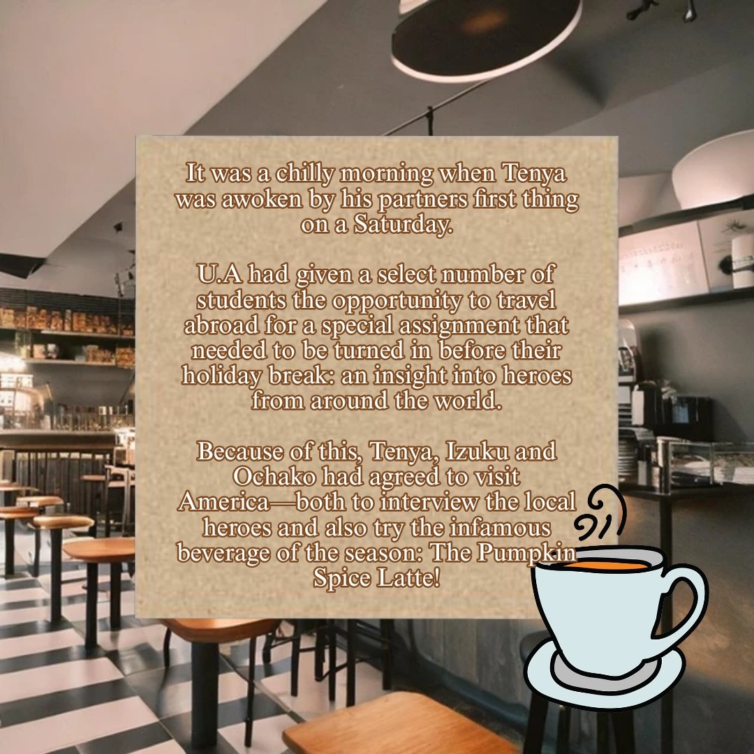 taruchinator's tweet photo. ☕ “Morning Delights” An OchaIiDeku Fic ☕

G | 1k Words | Written for @PlanetBNHA! 

Almost forgot to share my little gift for the BNHA Exchange this month! OchaIiDeku is a ship I haven't touched upon much, but one that owns my heart dearly regardless! 

https://t.co/OePj5MZFGN https://t.co/Vs2knEd2nv