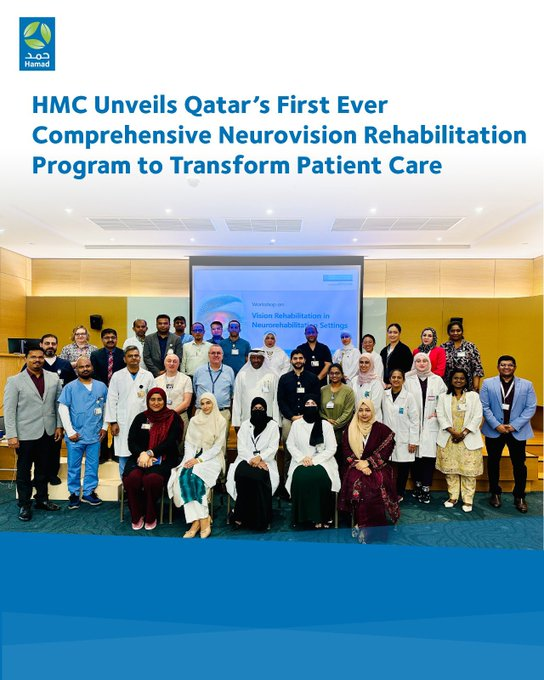 GulfTimes_QATAR's tweet photo. #HMC Unveils Qatar’s First Ever Comprehensive #Neurovision Rehabilitation Program to Transform Patient Care. @HMC_Qatar https://t.co/D0VONWMOj5
