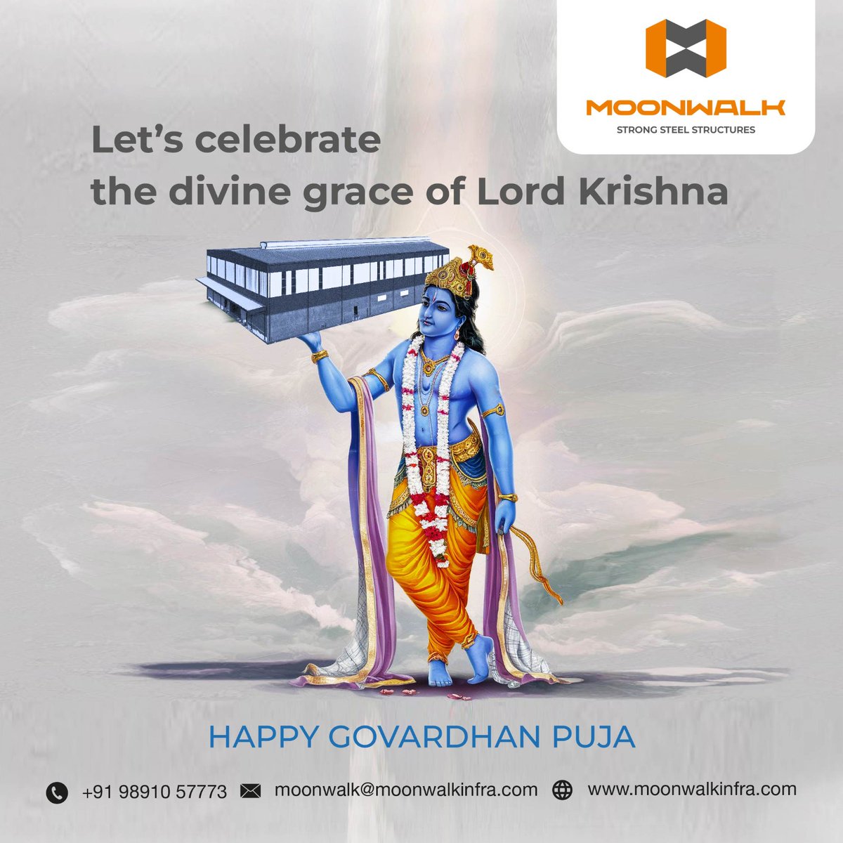 moonwalkinfra's tweet image. On this auspicious Govardhan Puja, may your life be fortified with strength and prosperity, and may blessings uplift and protect you always. Warm wishes for a prosperous Govardhan Puja!

#GovardhanPuja #BlessingsOfStrength #ProsperityAndProtection #DivineBlessings #FestiveJoy