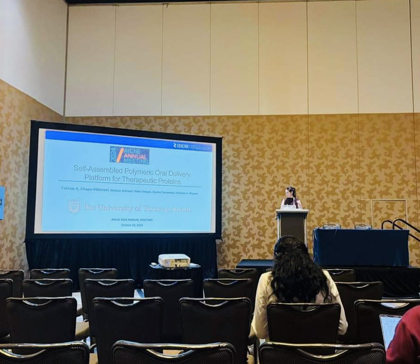 Nicholas A. Peppas (@npeppas) on Twitter photo <a href="/fabiolachapav/">Fabiola Chapa Villarreal</a> gave an excellent talk on self-assembled structures for protein delivery. Expert presentation at #AIChE2024 <a href="/ChEnected/">American Institute of Chemical Engineers (AIChE)</a> meeting. Next Lab presence in European Acad Sciences, Chinese Academy of Sciences, Tsinghua Univ, Guangzhou Univ, MRS Boston, Us-Japan DD Maui. <a href="/fabiolachapav/">Fabiola Chapa Villarreal</a> gave an excellent talk on self-assembled structures for protein delivery. Expert presentation at #AIChE2024 <a href="/ChEnected/">American Institute of Chemical Engineers (AIChE)</a> meeting. Next Lab presence in European Acad Sciences, Chinese Academy of Sciences, Tsinghua Univ, Guangzhou Univ, MRS Boston, Us-Japan DD Maui.