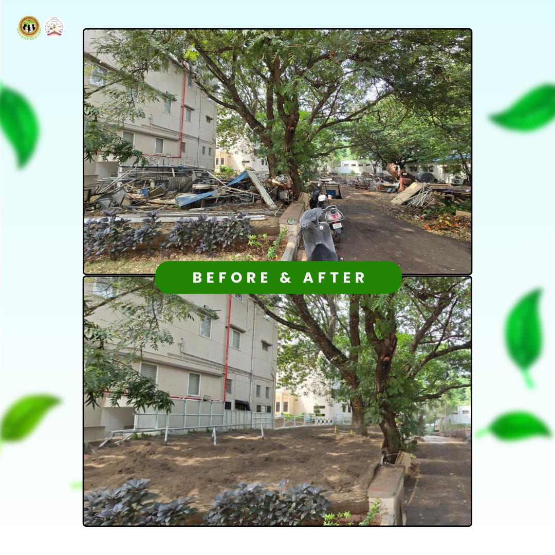 bldedu's tweet photo. 🚮 Transforming spaces, one cleanup at a time! BLDE’s Special Campaign 4.0 focuses on Swachhata and minimizing pendency. Together for a cleaner, greener future! 🌍🌱 #SwachhataHiSeva #CleanIndia #GreenCampus #BLDEInitiatives #BeforeAndAfter 
Follow us @blde.du! Like, Retweet. https://t.co/v3XF7ls7gv