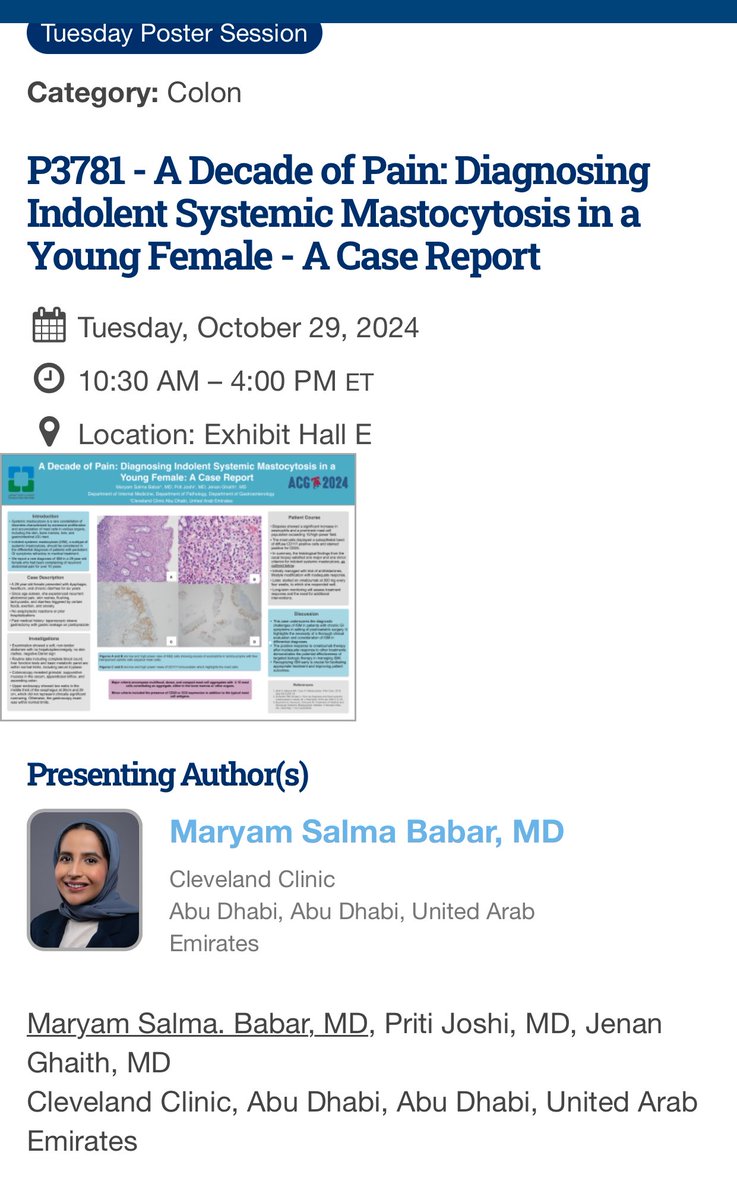 maryamycin's tweet photo. Excited to have our work published at @AmCollegeGastro conference held in Philly! ☀️

Looking forward to making it in person for coming years! 

#ACG2024 #GITwitter https://t.co/D519V5ecJy