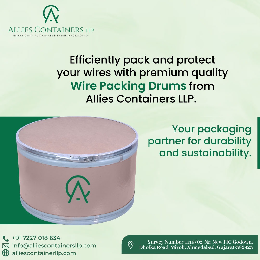AlliesLlp's tweet photo. Efficiently pack and protect your wires with premium quality Wire Packing Drums from Allies Containers LLP.
visit us🌍 https://t.co/y4hcgUBo32
Call us 📞 7227 018 634

#alliescontainersllp #PackagingInnovation #WirePackagingDrums #BreakingThrough #PackagingRevolution https://t.co/CS6munXEwE