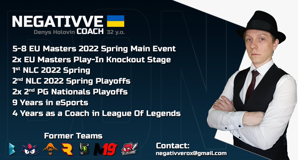 🅽🅴🅶🅰🆃🅸🆅🆅🅴 (@negativveog) on Twitter photo I'm LFT for a 2025 season as a Head/Strategic Coach.
Considering any offer.
For any info:
negativverox@gmail.com
Discord: negativveog
❤️and🔁appreciated! I'm LFT for a 2025 season as a Head/Strategic Coach.
Considering any offer.
For any info:
negativverox@gmail.com
Discord: negativveog
❤️and🔁appreciated!