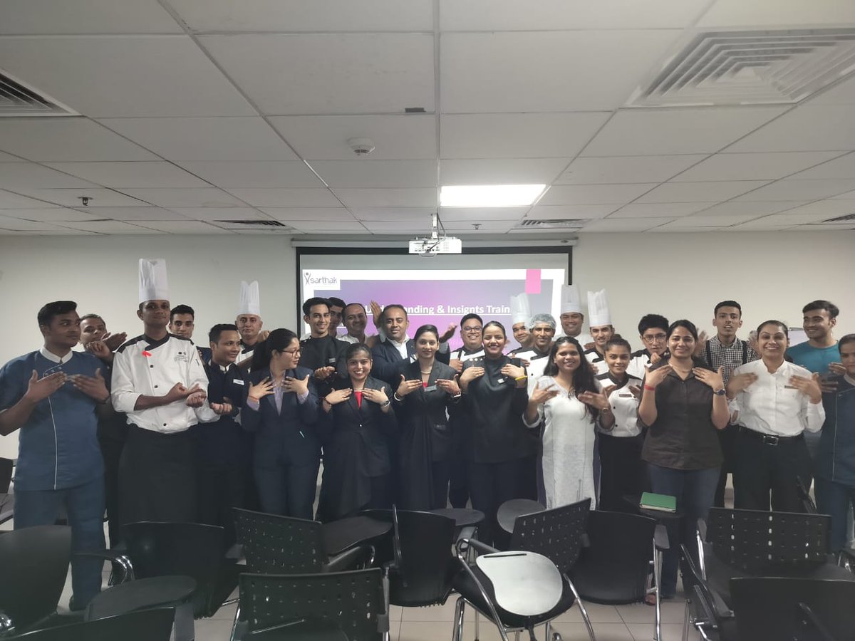 SarthakEducati2's tweet image. 🌟 Sarthak's Sensitization &amp;amp; Sign Language Workshop at Pullman Hotels &amp;amp; Resorts New Delhi Aerocity @all🌟

Together, we’re making a difference.🌍✨

Website- sarthakindia.org👈
Contact us - 0124-4447700👈

#supportsarthak #pullmanHotel #DelhiAerocity #SignLanguageworkshop