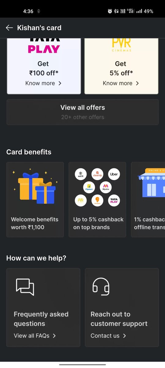<a href="/flipkartsupport/">FlipkartSupport</a> i  taken axis bank flipkart card by using flipkart application and i get a offer that ke if i m apply this card then get 1100 rs gift card bt after i geting this card bh flipkart i m get only 500 rs gift card thats cheating with us so provide remaining giftcard