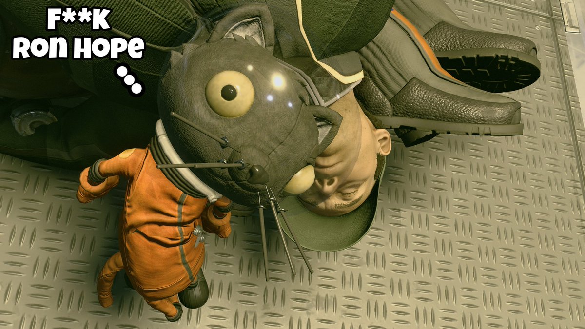 bee_boring17890's tweet photo. A story in 4 pics. F!! Ron Hope!!. Galacticat kickin' some booty! #Galacticat #starfield #Bethesda #XboxSeriesX #XboxGamePass #XboxShare #LaughingBuddha https://t.co/a0BLuIPrgg