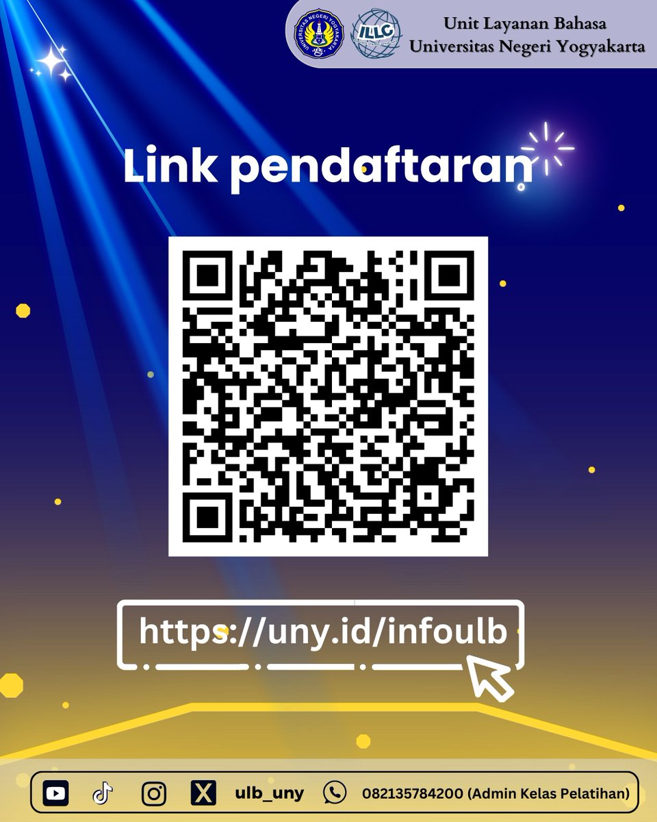 ulb_uny's tweet photo. Hi ULBuddies~, kabar baik nih!
Pelatihan ProTEFL kembali hadir dengan 3 periode di bulan November.
Kesempatan emas untuk meningkatkan kompetensi bahasa Inggrismu. Jangan sampai terlewatkan!
#ULB #UNY #ProTEFL #yudisium #universitasnegeriyogyakarta https://t.co/Iv0tixTeQ8